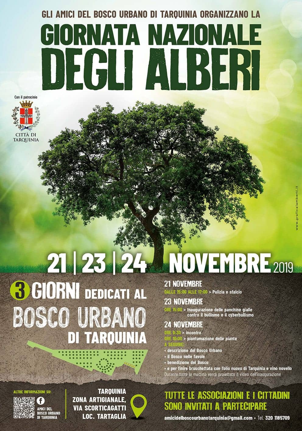 Bosco Urbano di Tarquinia: il 21, 23 e 24 novembre tre giorni di eventi per la Giornata Nazionale dell'albero - lextra.news