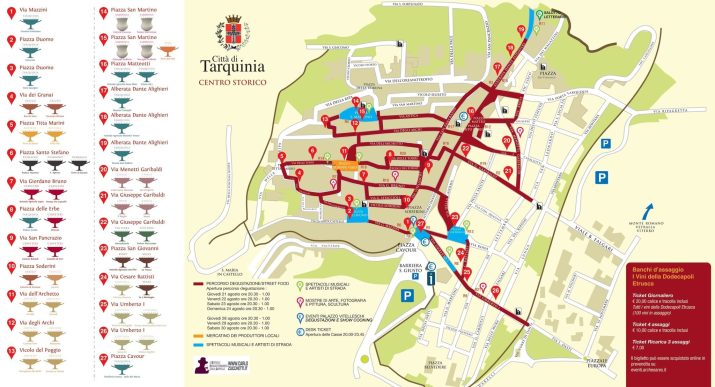 La mappa di eventi e cantine del Divino Etrusco 2025 a Tarquinia