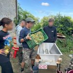 Studenti del Cardarelli impegnati nella vinificazione durante la vendemmia didattica