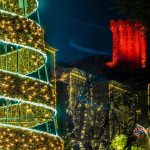 Natale Ad Arcidosso con vista sul castello illuminato