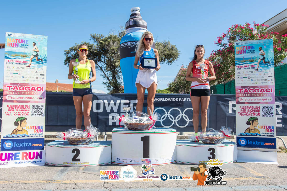 Podio femminile Nature Run 2025